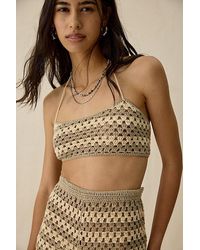 AFRM - Gaten Crochet Halter Bra Top - Lyst
