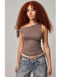 Urban Outfitters - Uo Danica Asymmetric Top - Lyst