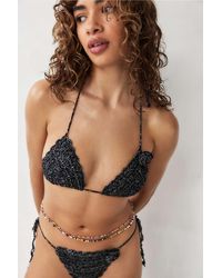 Out From Under - Glitter Knit Bikini Top - Lyst