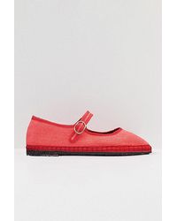Flabelus - Linen Mary Jane Flat - Lyst