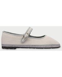 Flabelus - Linen Mary Jane Flat - Lyst