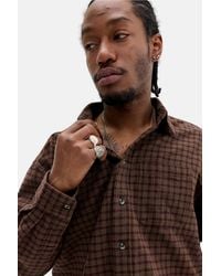 BDG - Arlo Check Long Sleeve Brushed Shirt - Lyst