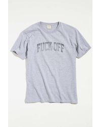 Urban Outfitters F Off Slim Fit Tee - Blue