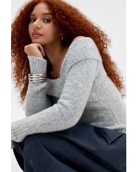 Urban Outfitters - Uo Andie Off-shoulder Long Sleeve Jumper - Lyst