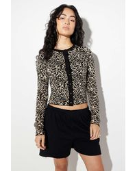 Urban Outfitters - Uo Leopard-print Cardigan - Lyst