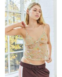 Out From Under - Je T'aime Printed Lace Cami - Lyst