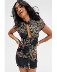 Silence + Noise - Silence + Noise Juni Keyhole Mini Dress - Lyst