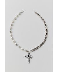Urban Outfitters - Melted Cross Pendant Necklace - Lyst