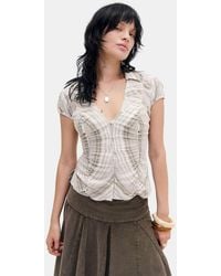 Kimchi Blue - Luna Ruched Shirt At Urban Outfitters - Lyst