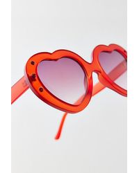 Urban Outfitters - Gem Heart-Shaped Sunglasses - Lyst
