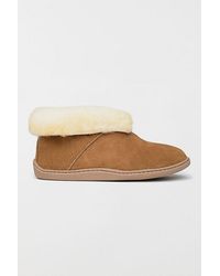 Minnetonka - Suede Sheepskin Ankle Boot Slippers - Lyst