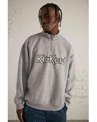 Kickers Uo Exclusive Grey Quarter-zip Sweatshirt