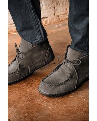 Minnetonka - Torrey Suede Lace-Up Slipper Boots - Lyst