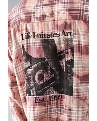 BDG - Acid Check Back Print Long Sleeve Shirt M At Urban Outfitters - Lyst