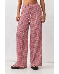 Urban Outfitters - Uo Ellie Gingham Beach Trousers - Lyst