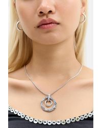 Silence + Noise - Silence + Noise Etched Ring Pendant Necklace - Lyst