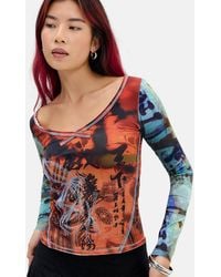 Kimchi Blue - V-neck Asiatic Graphic Tee - Lyst