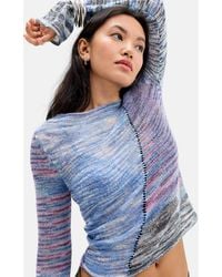 Urban Outfitters - Uo Spacedye Whipstitch Asymmetric Knit Jumper - Lyst