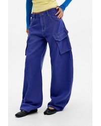 Lioness - Cobalt Blue Penthouse Cargo Jeans - Lyst
