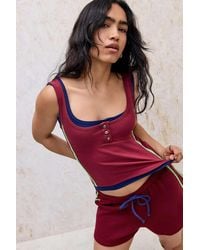 Damson Madder - Tommie Double Layer Tank Top Uk 6 At Urban Outfitters - Lyst