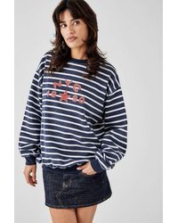 BDG - Stripe Nyc 1990 Jumper Xs At Urban Outfitters - Lyst