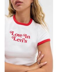 Levi's - Love In Hayes Crop Graphic Tee - Lyst