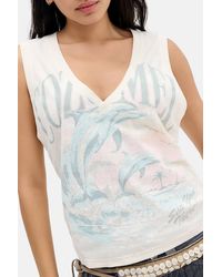 BDG - Graphic Spill The Vee Tank Top - Lyst
