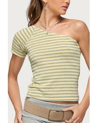 Edikted - Eulia One Shoulder Striped Top - Lyst