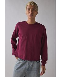Vintage & ReMADE by UO - Remade By Uo Cropped & Boxy Long Sleeve Tee - Lyst