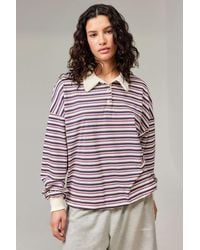 Lioness - Porcelain Rugby Jersey Sweatshirt Xs At Urban Outfitters - Lyst