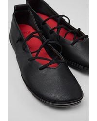 Camper - Right Nina Leather Lace-Up Ballerina Flat - Lyst