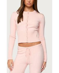 Edikted - Montanna Rib Knit Cardigan - Lyst