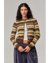 Urban Outfitters - Uo Fairisle Knit Cardigan - Lyst