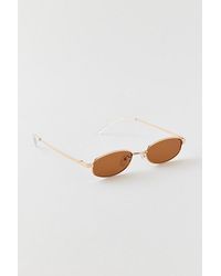 Urban Outfitters - Uo Essential Metal Rectangle Sunglasses - Lyst