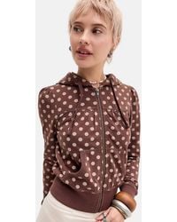 Silence + Noise - Silence + Noise Polka Dot Fitted Zip-through Hoodie - Lyst
