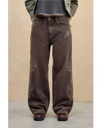 Ed Hardy - Uo Exclusive Embroidered Dragon Jeans - Lyst