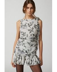 Urban Outfitters - Uo Emily Ruched Floral Romper - Lyst