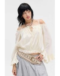 Kimchi Blue - Perry Prairie Bardot Blouse - Lyst