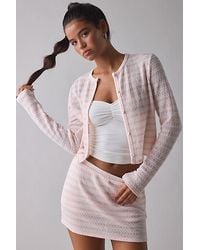 Vintage & ReMADE by UO - Remade By Uo Remnants Striped Knit Cardigan - Lyst