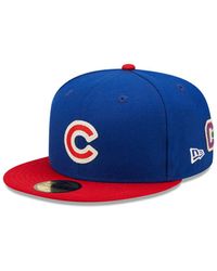 KTZ 59fifty Chicago Cubs Letterman Fitted Hat - Blue
