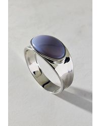 Urban Outfitters - Stone Inset Metal Bangle Bracelet - Lyst