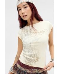 Ed Hardy - Uo Exclusive Rose Cross T-shirt - Lyst