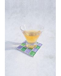 Subtle Studios - Checkered Glass Tile Coaster - Lyst