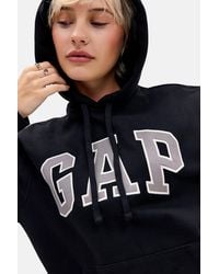 Gap - True Black Arch Logo Hoodie - Lyst