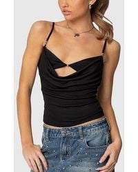 Edikted - Layered Bra Cowl Neck Top - Lyst