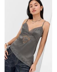 Out From Under - Asymmetric Satin Cami Top - Lyst