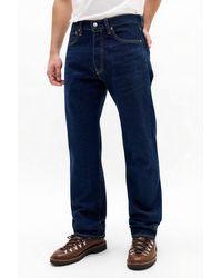 Levi's - Rinsed Denim 501 Straight Leg Jeans - Lyst