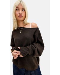 Out From Under - So Soft Off-shoulder Oversized Jumper - Lyst