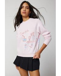 Project Social T - Ciao Bella Dinner Party Crew Neck Sweatshirt - Lyst