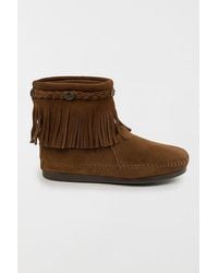 Minnetonka - Suede Fringe High Top Boot - Lyst